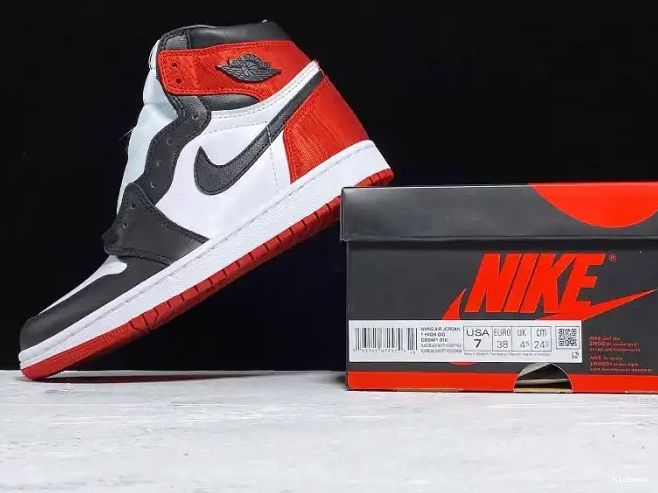 Rep CD0461-016 Toe 1 Air Satin High Jordan Black Retro 0510